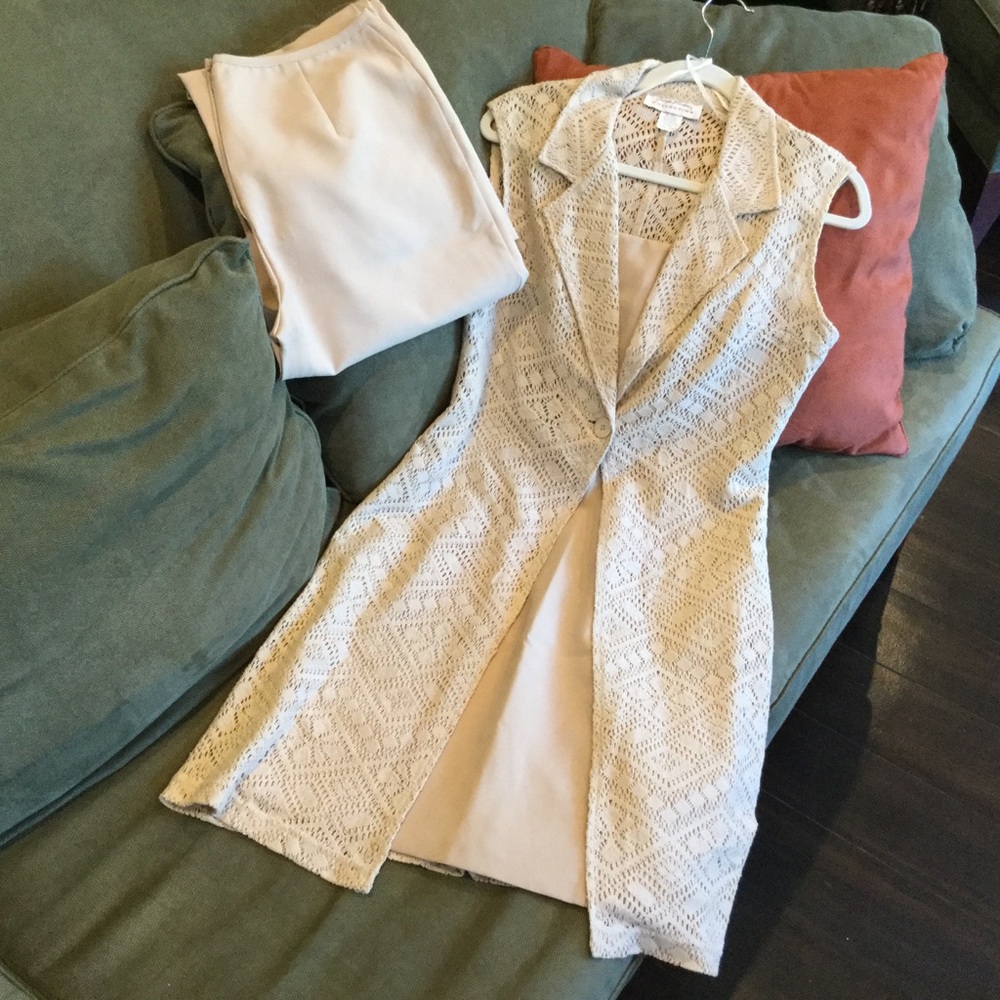 Shift Dress with Sleeveless Duster